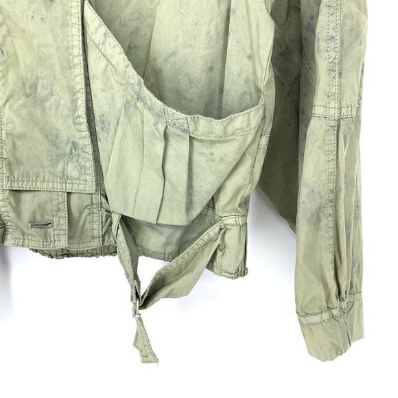 Free People Parachute Jacket Women's Size Small Green Front Pockets Adjustable - Picture 5 of 9